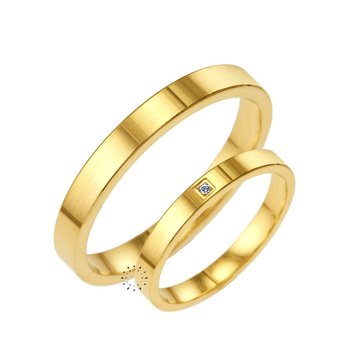 Wedding rings from 18ct Gold with Diamond