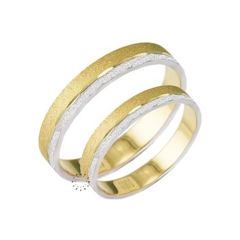 Wedding rings 14ct Gold and Whitegold
