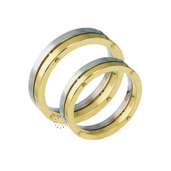 Wedding rings 14ct Gold and Whitegold