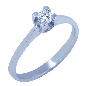 Μονόπετρο δαχτυλίδι SAVVIDIS από λευκόχρυσο 18K με διαμάντι (Νο 53)
