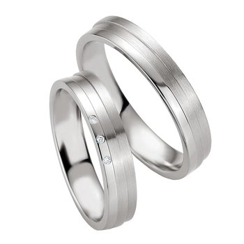 Wedding rings in Silver 925 Sterling Silver with Diamond Breuning