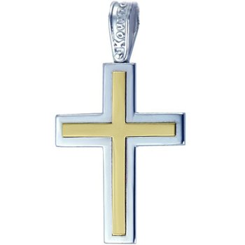 Βαπτιστικός σταυρός 9 Καράτια Χρυσό και Λευκόχρυσο SAVVIDIS