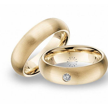 Wedding rings in 14ct Gold with Diamonds Blumer