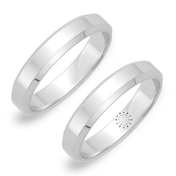 Wedding rings in 14ct Whitegold Valauro