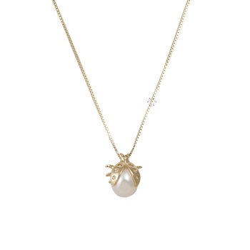 Necklace 14ct whitegold with Pearl