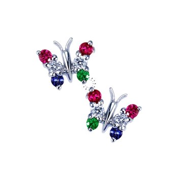 Earrings 18ct with Rubies,Emeralds,Sapphire and Diamonds Muse Collection