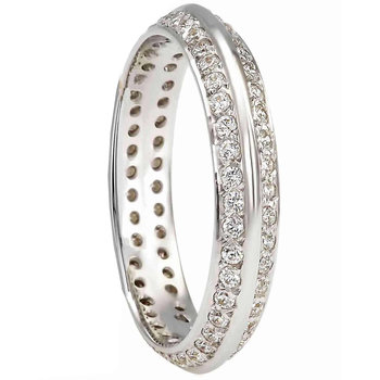 Wedding ring 14ct Whitegold With Diamonds by FaCaDoro