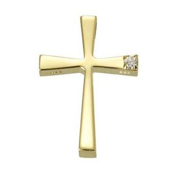 Βαπτιστικός σταυρός 14Κ Χρυσό με Διαμάντι TRIANTOS