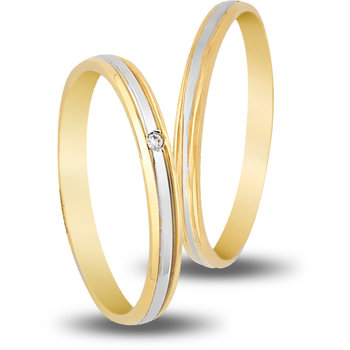 Wedding Rings in 9ct Yellow Gold and White Gold