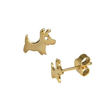 Σκουλαρίκια με σκυλάκια Ino&Ibo από χρυσό 14Κ
