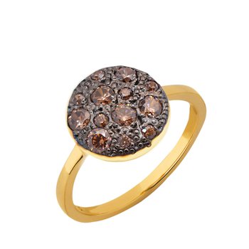 Ring Magma 14ct Gold with zircon SOLEDOR (No 53)