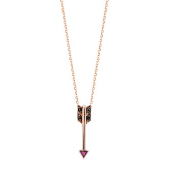 Necklace The Love Collection 9K Rose Gold with Zircon SAVVIDIS