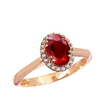Ring 14ct rose gold with