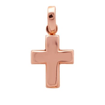 Βαπτιστικός σταυρός SAVVIDIS από ροζ χρυσό 14Κ