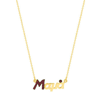 Necklace mama 9K Gold With Crystals SAVVIDIS