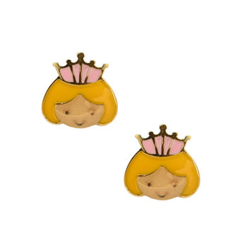 Σκουλαρίκια Ino&Ibo με σχέδιο πριγκίπισσα από χρυσό 9Κ