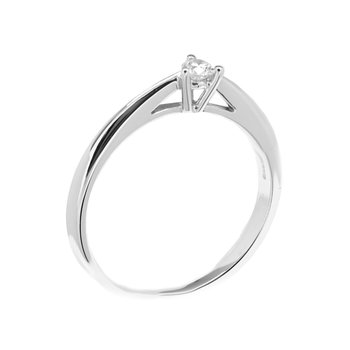 Ring 18ct White Gold with Diamond by Breuning (No 53)