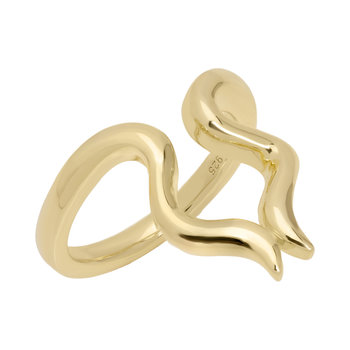 Δαχτυλίδι JCOU από ασήμι 925° επιχρυσωμένο με χρυσό 14Κ (No 51-55)