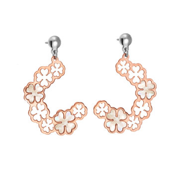 VOGUE Starling Silver 925 Earrings Rose Gold Plated 18K