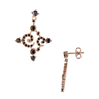 14ct Rose Gold Earrings with Zircons