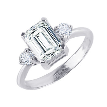 SOLEDOR Rapture 14ct White Gold Solitaire Ring with Zircon (No 52)