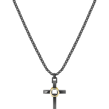 POLICE Crossed Out Stainless Steel Cross with Chain