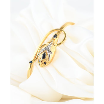 18ct Gold Bracelet with Sapphire and Diamond by SAVVIDIS