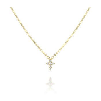 Κολιέ DOUKISSA NOMIKOU Little Cross necklace gold
