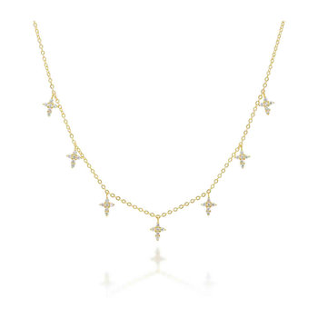 DOUKISSA NOMIKOU Multi Cross necklace gold