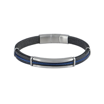 Men’s Bracelet made of Stainless Steel and Leather