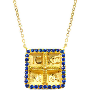 Necklace 14ct Gold by SOLEDOR with Zircon.
