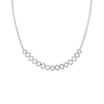 14ct White Gold Necklace with Zircons by SAVVIDIS