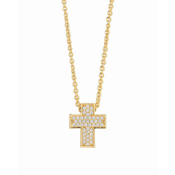 CHIARA FERRAGNI Croci 18ct Gold Plated Necklace with Cross