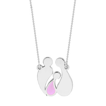 9ct White Gold Necklace with Family by SAVVIDIS