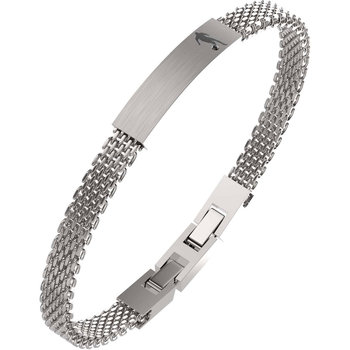 BIKKEMBERGS Milano Stainless Steel Bracelet with Diamonds