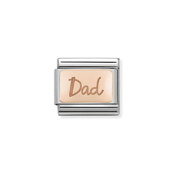 NOMINATION Link DAD made of Stainless Steel and 9ct Rose Gold