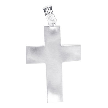 Βαπτιστικός σταυρός FaCaDoro από λευκόχρυσο 14Κ