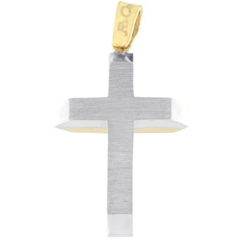 14ct Two Toned Double Sided Cross by FaCaDoro