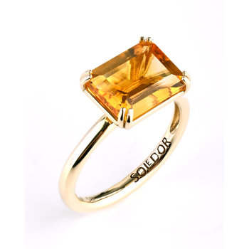 SOLEDOR 14ct Gold Ring with Citrine