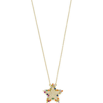 BREEZE Gold-plated Sterling Silver Necklace with Zircons