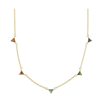 ESPRIT Triangle Sterling Silver Necklace with Zircons