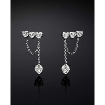 CHIARA FERRAGNI Silver Collection Sterling Silver Earrings with Zircons