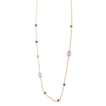 14ct Gold Necklace by SAVVIDIS with Zircons