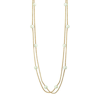 14ct Gold Necklace with Pearls by SAVVIDIS