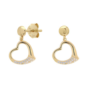 JCOU Wildheart 14ct Gold-Plated Sterling Silver Earrings with Zircons