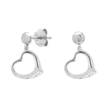 JCOU Wildheart Rhodium-Plated Sterling Silver Earrings with Zircons