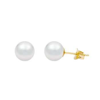 SAVVIDIS Earrings 14ct Gold with 8.0 - 8.5 mm Akoya Pearls