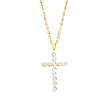 18ct Gold Necklace with Cross