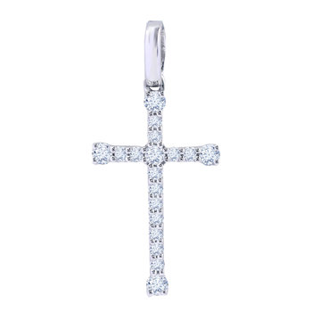 Βαπτιστικός σταυρός SAVVIDIS από λευκόχρυσο 18Κ με διαμάντια