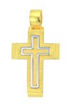 Βαπτιστικός σταυρός 14Κ Χρυσό και Λευκόχρυσο SAVVIDIS